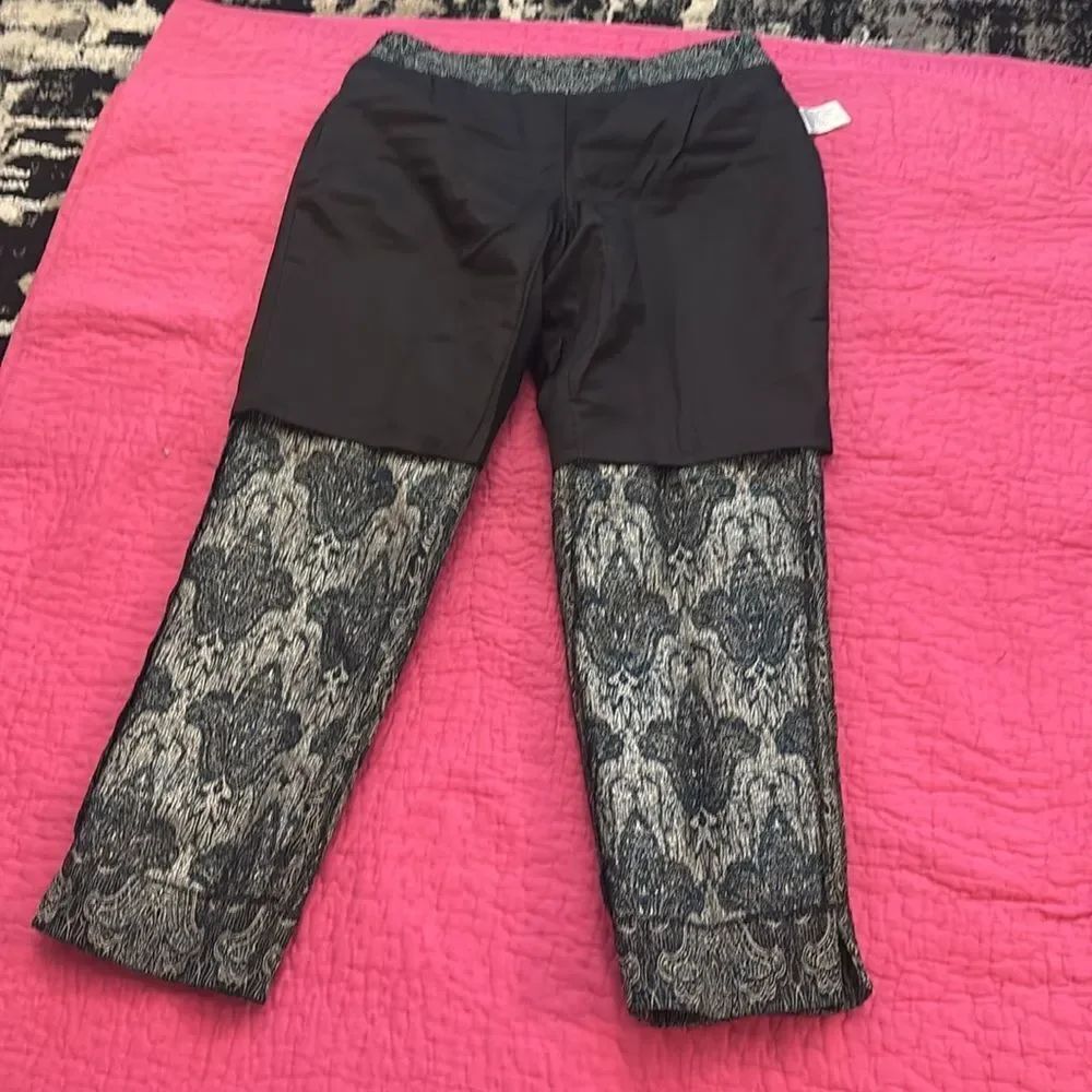 Oscar de la Renta Patterned Trousers, US10 - Picture 6 of 9